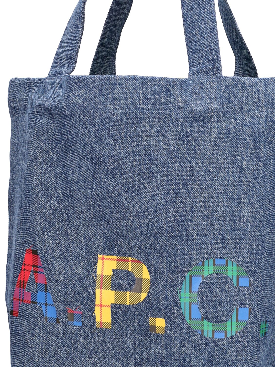 A.p.c. Mini Lou Anses Canvas Tote Bag In Washed Indigo | ModeSens