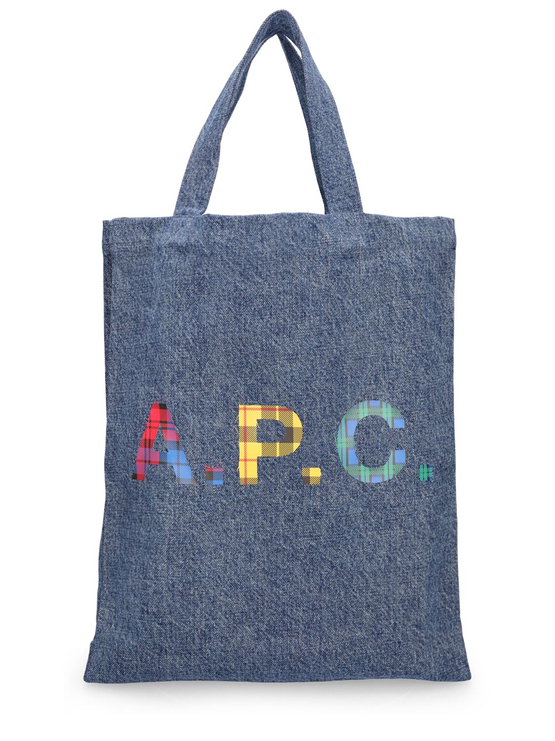 Apc Mini Lou Anses Canvas Tote Bag In Washed Indigo