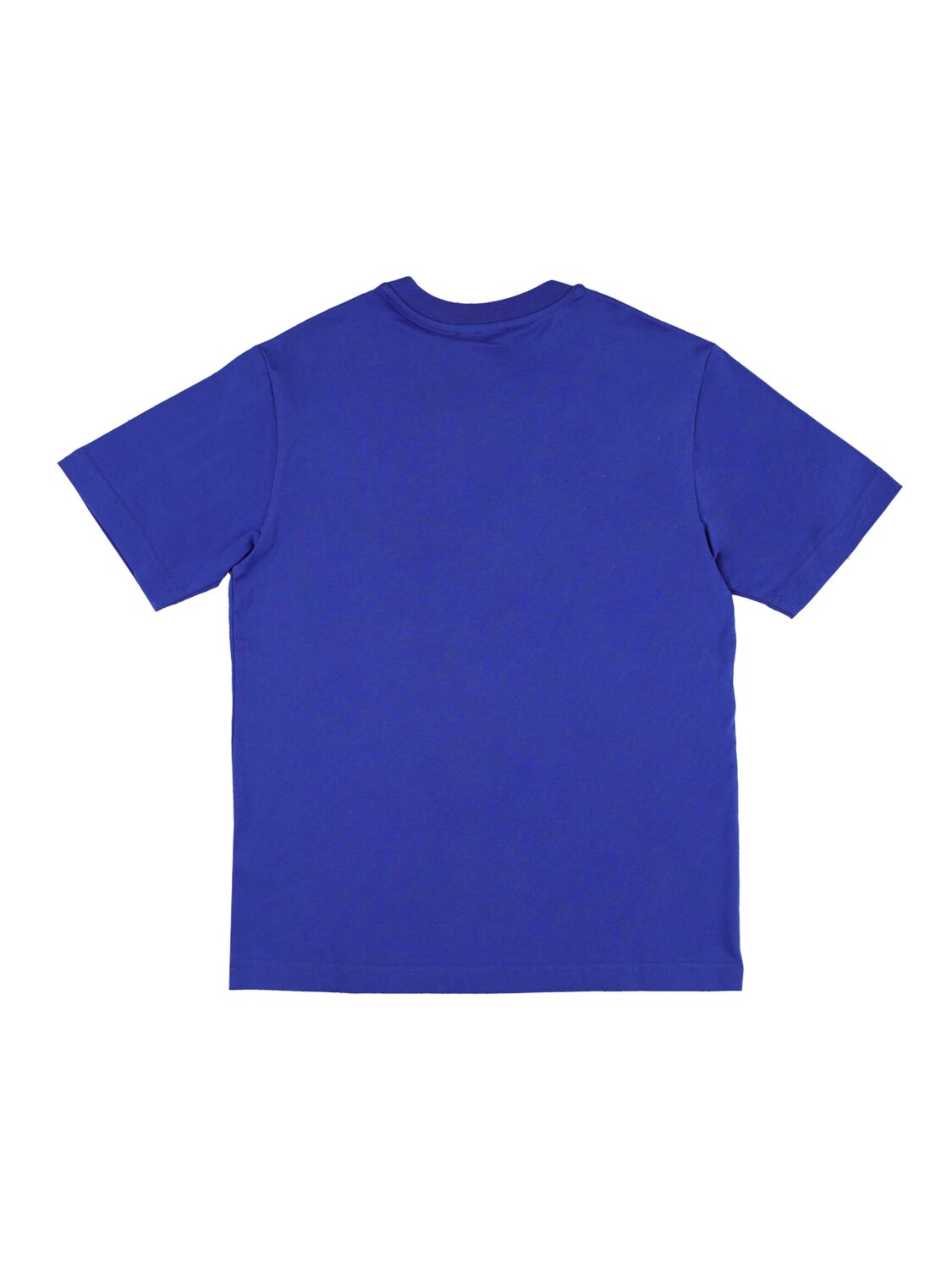 Shop Diesel Washed Logo Print Cotton Jersey T-shirt In Royal Blue