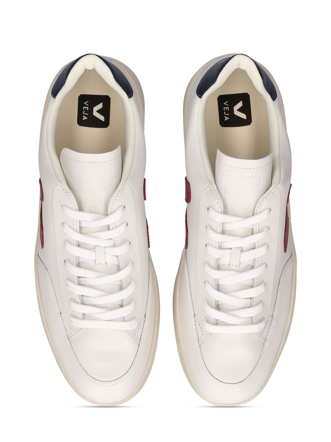 Shop Veja V-12 Sneakers In White,mars,natural