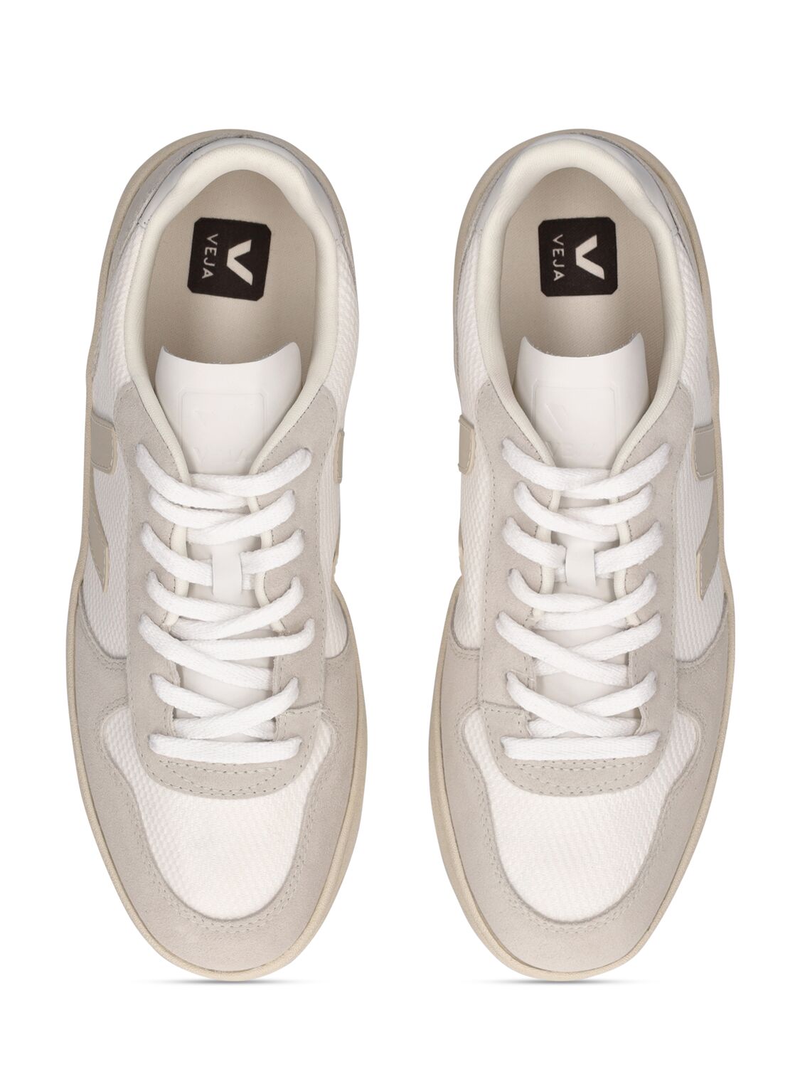 Shop Veja V-10 Sneakers In White,natural,p
