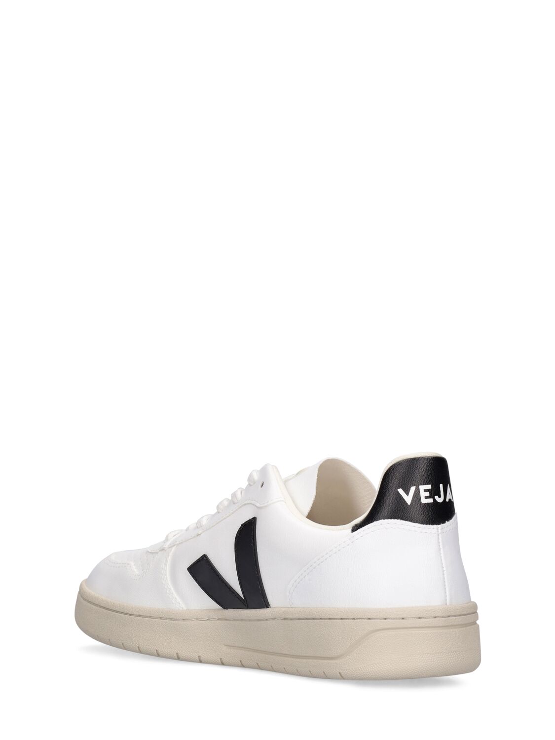 Shop Veja V-10 Sneakers In White,black