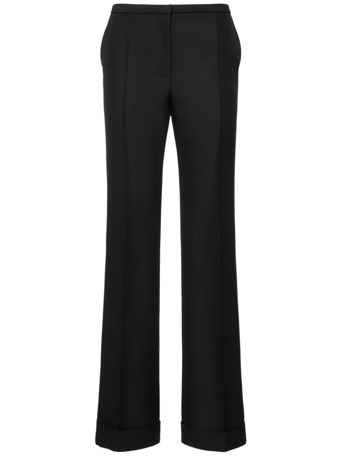 Shop Philosophy Di Lorenzo Serafini Techno Grain De Poudre Straight Pants In Black