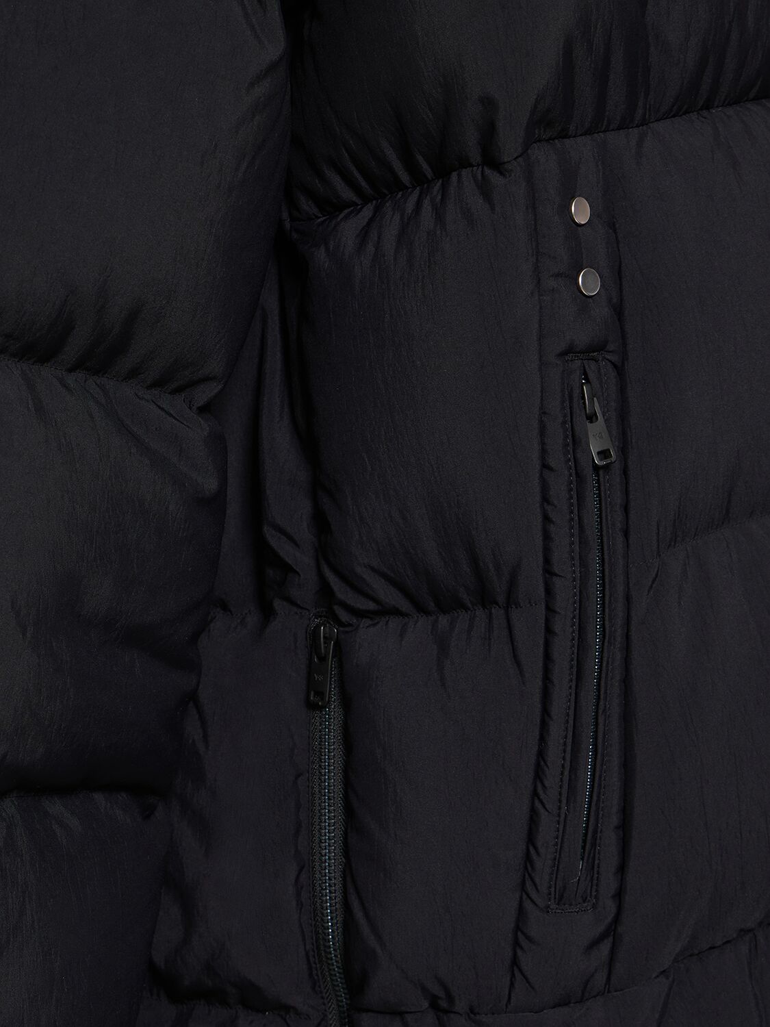 Y-3 Long Down Jacket In Black