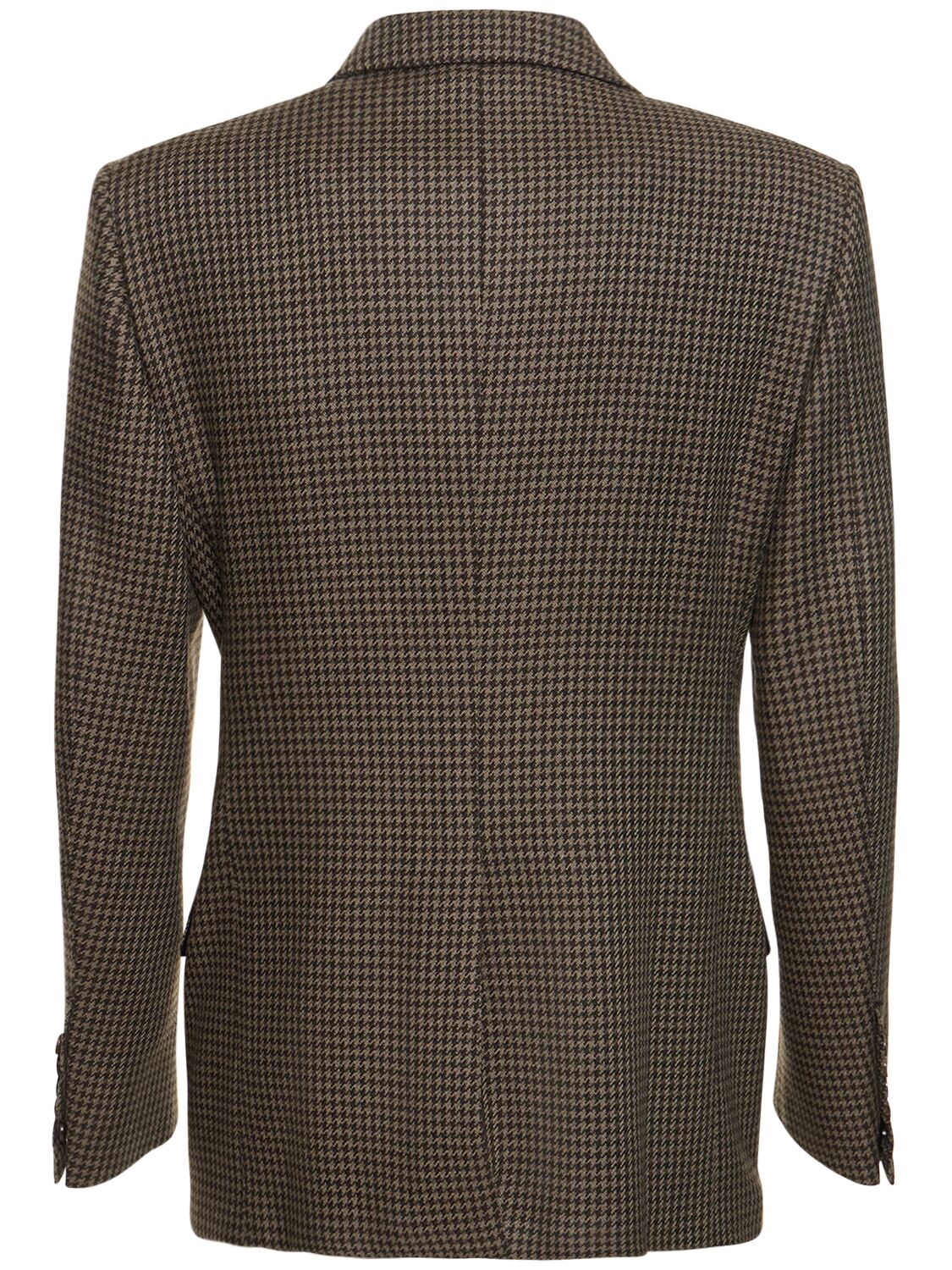 Shop Tom Ford Atticus Wool Houndstooth Jacket In Green,brown