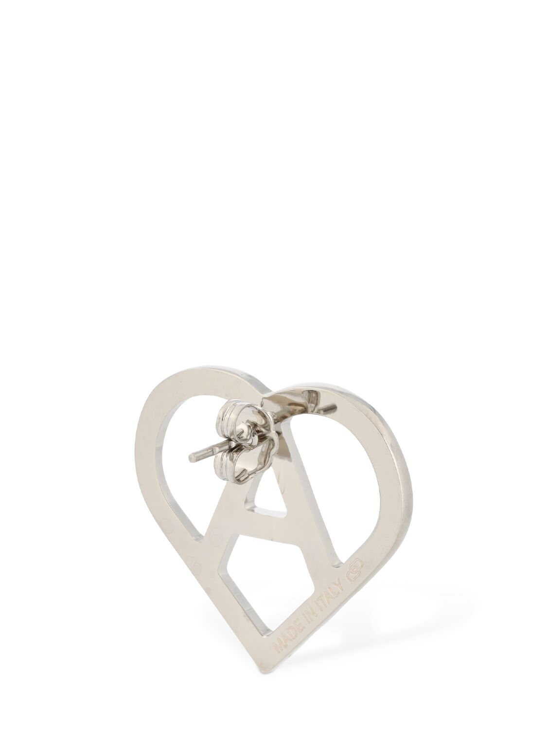 Shop Alyx Heart Logo Mono Earring In Silver