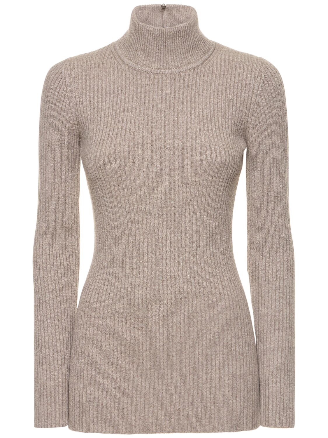 Michael Kors Cashmere Blend Knit Turtleneck Sweater In Grey