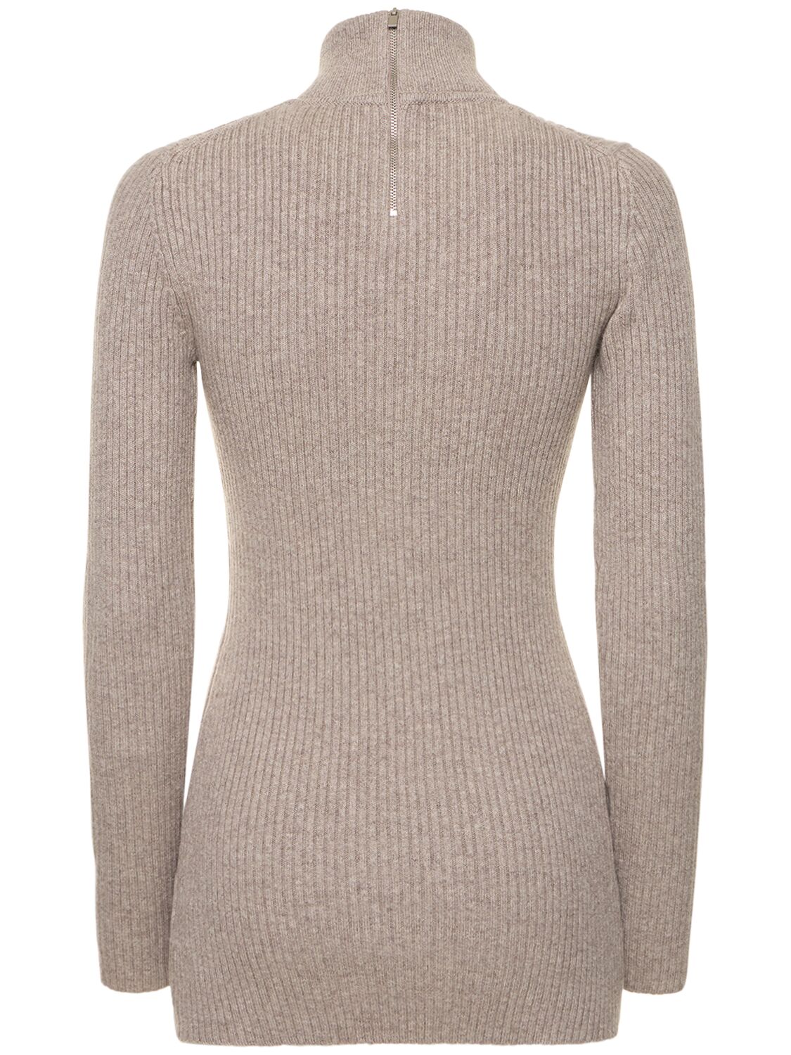 Shop Michael Kors Cashmere Blend Knit Turtleneck Sweater In Grey