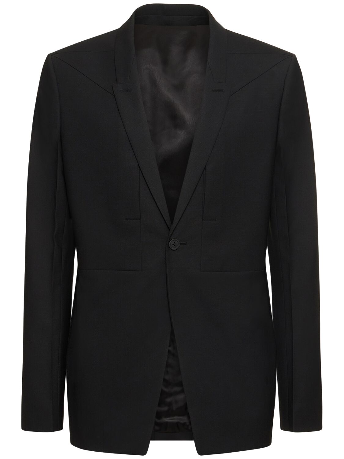Shop Rick Owens Soft Buttoned Blazer In Black