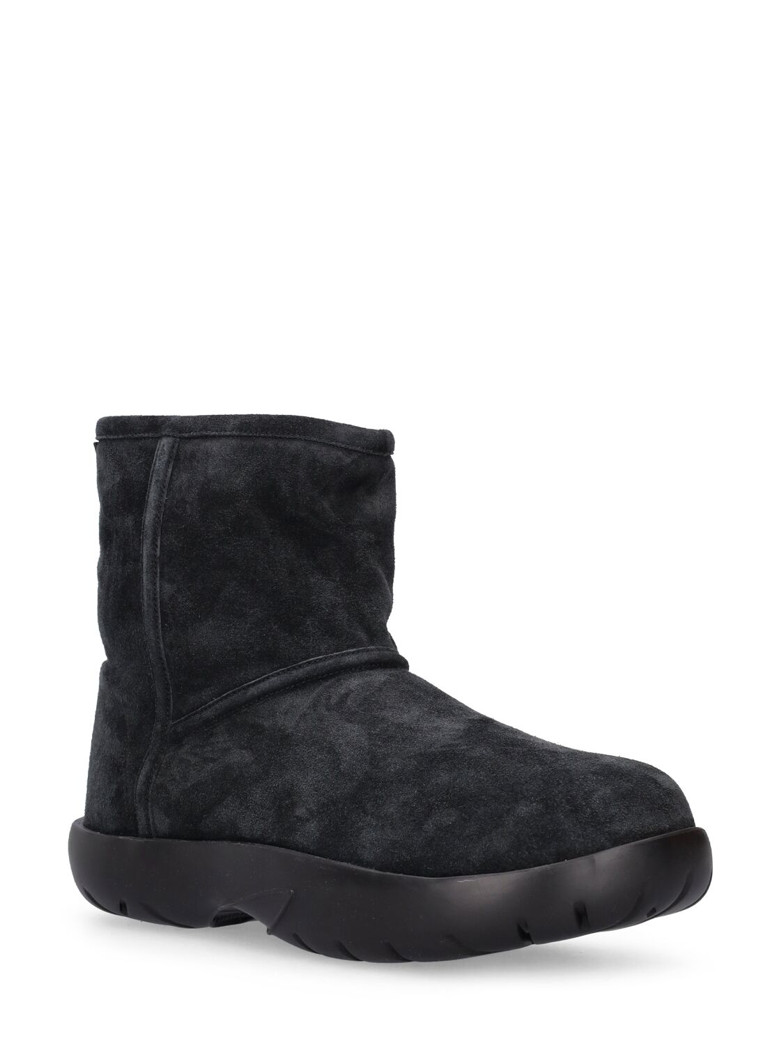 Shop Bottega Veneta Snap Leather Ankle Boots In Black