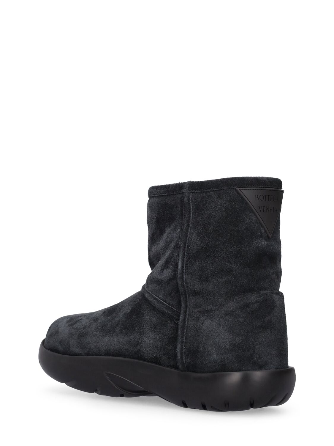 Shop Bottega Veneta Snap Leather Ankle Boots In Black