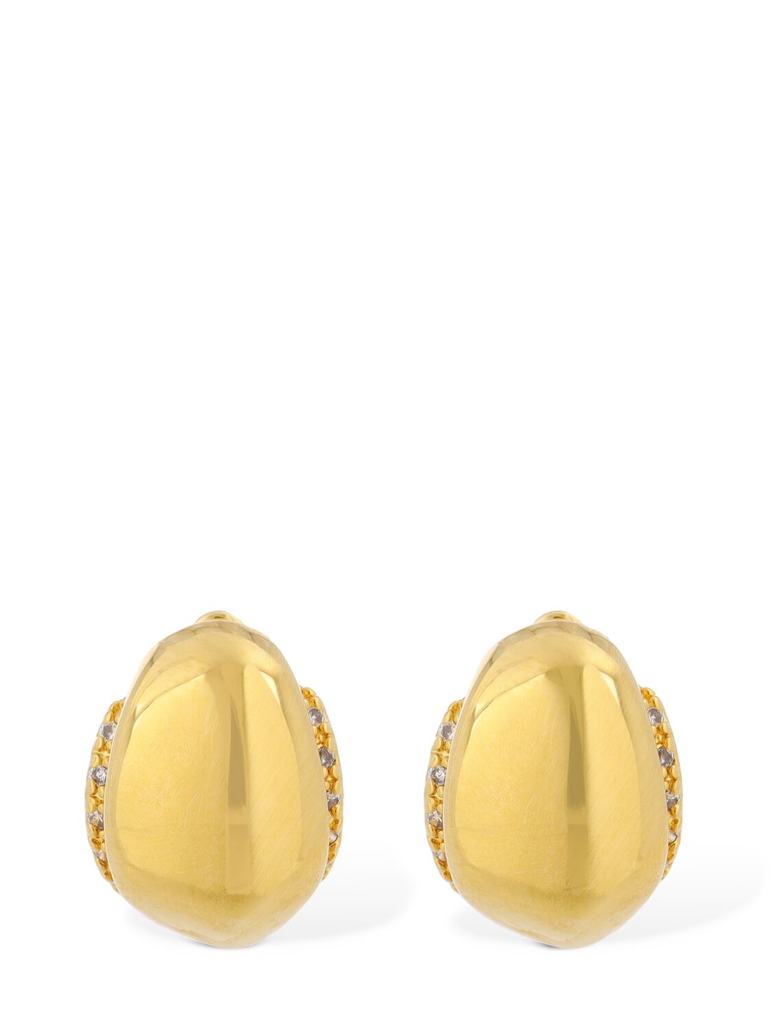 Zimmermann Pebble Crystal Huggie Earrings In Gold,crystal