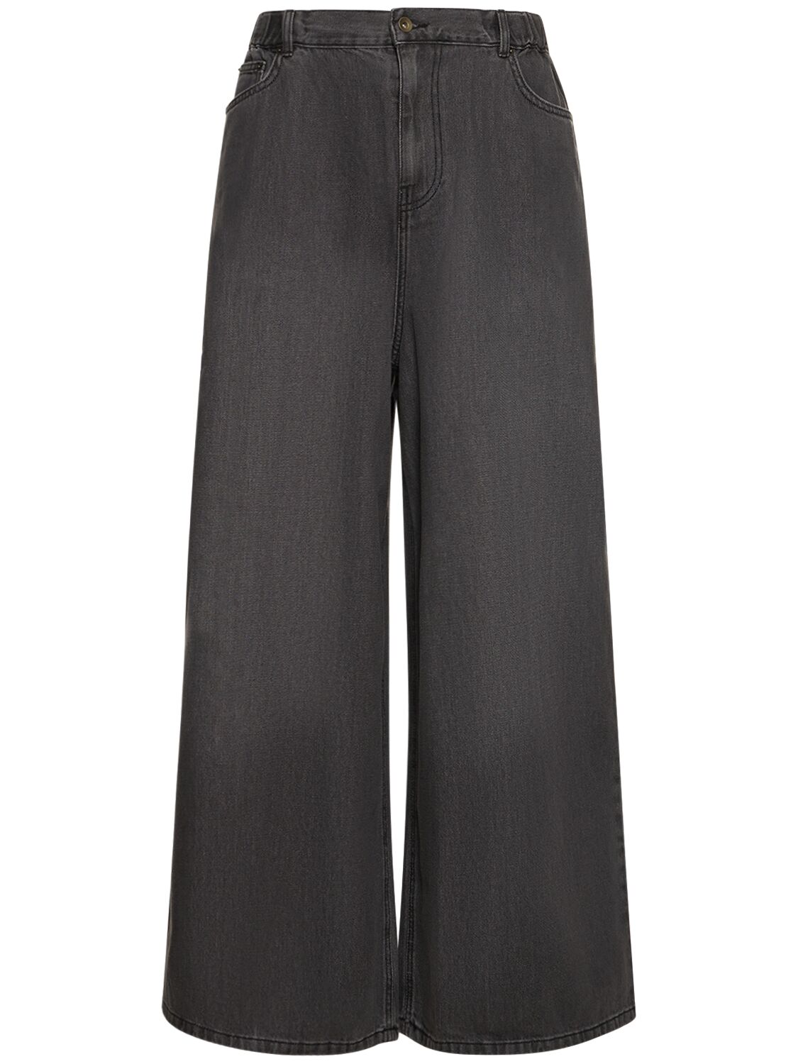 The Frankie Shop Gray Sasha Jeans In Dark Grey