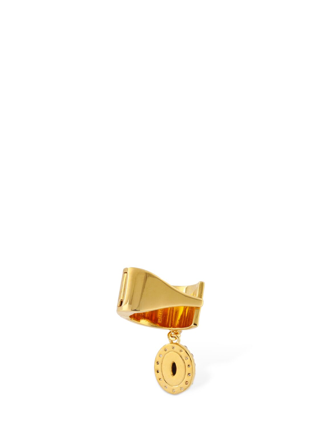 Shop Zimmermann Austral Huggie Mono Earring In Gold,green