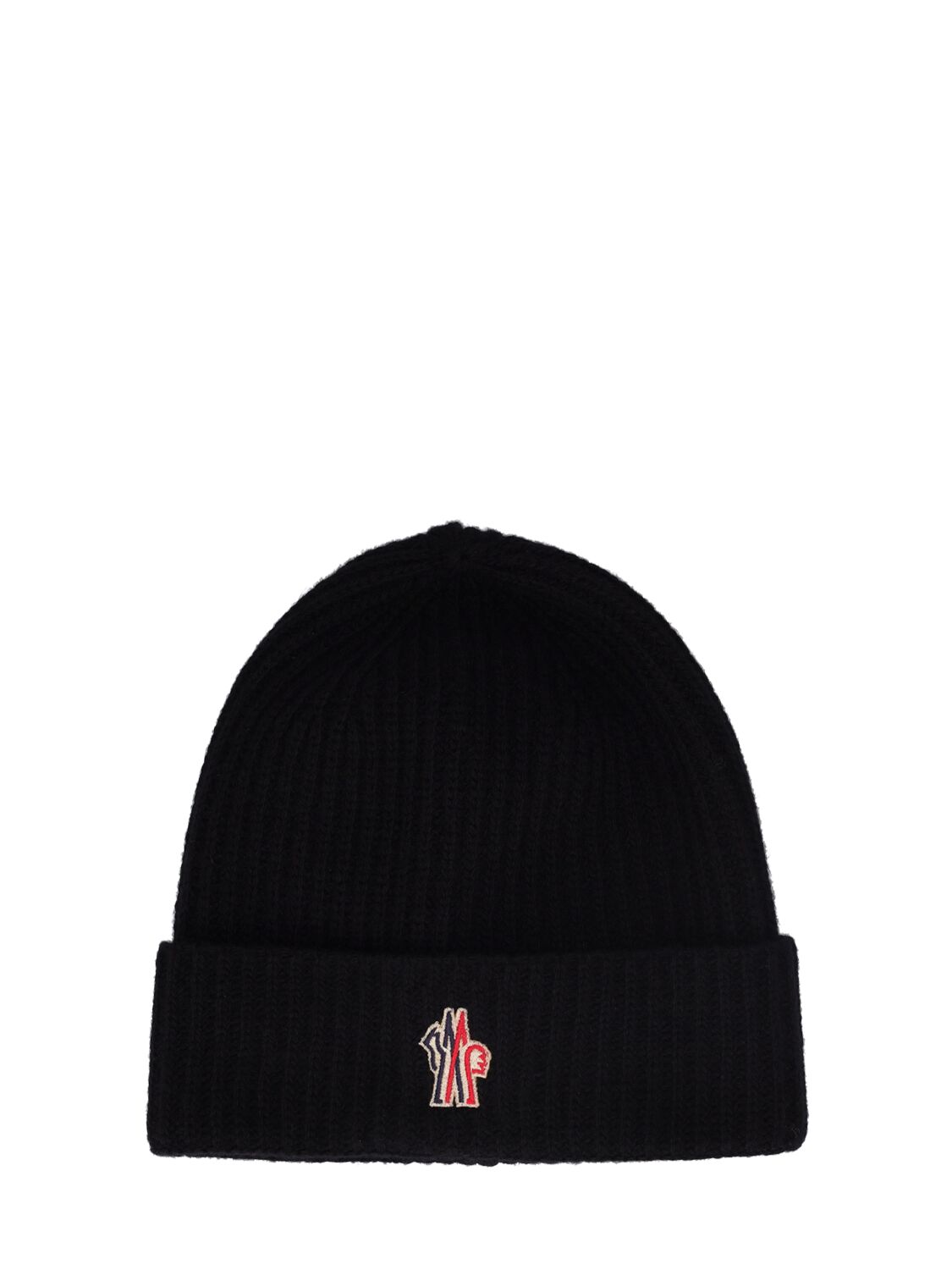 Moncler Babies' Carded Wool Tricot Beanie In Black