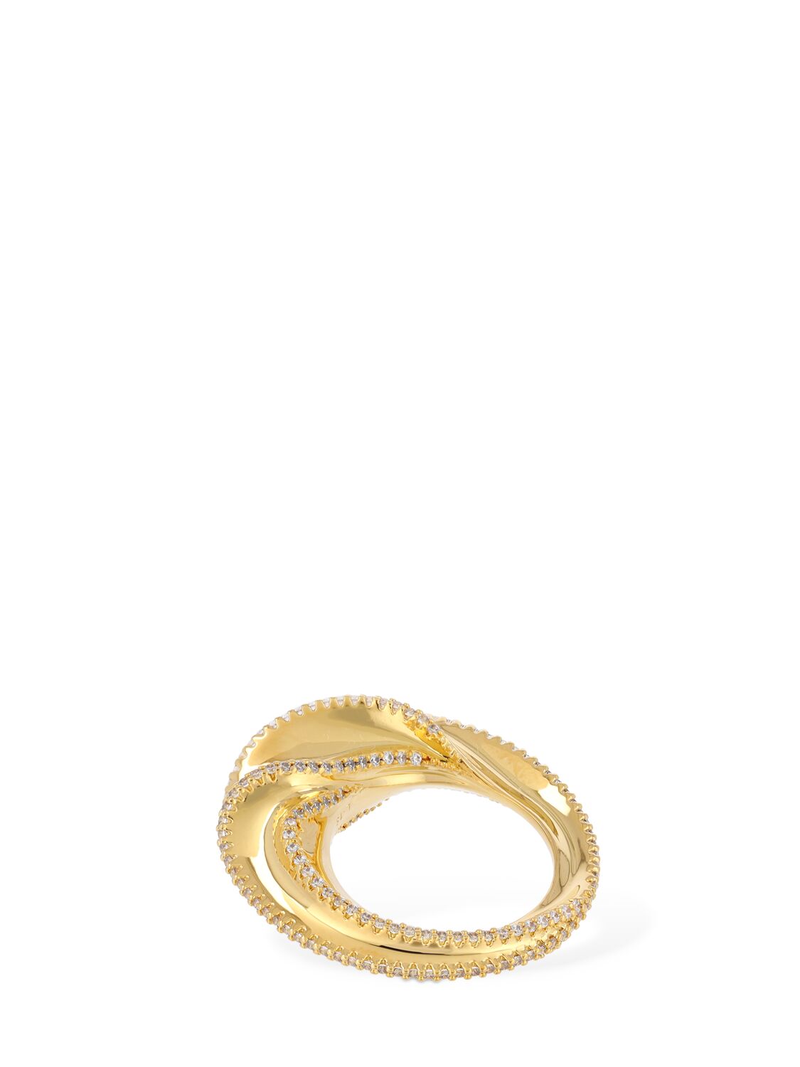Shop Zimmermann Paint Stroke Ring In Gold,crystal