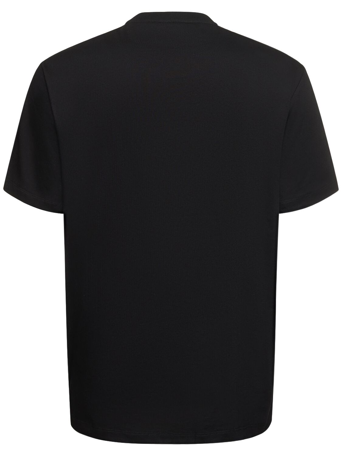 Shop Versace Lights Printed Cotton T-shirt In Black