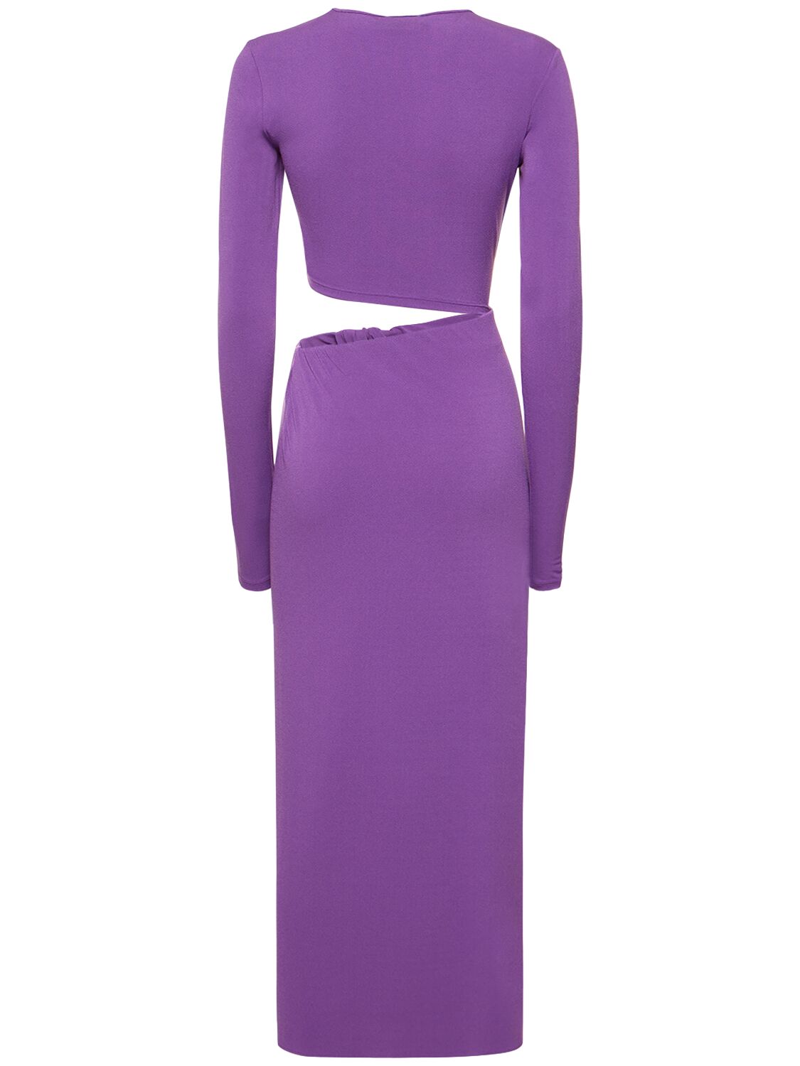 Shop The Andamane Gia Stretch Jersey Midi Dress In Purple