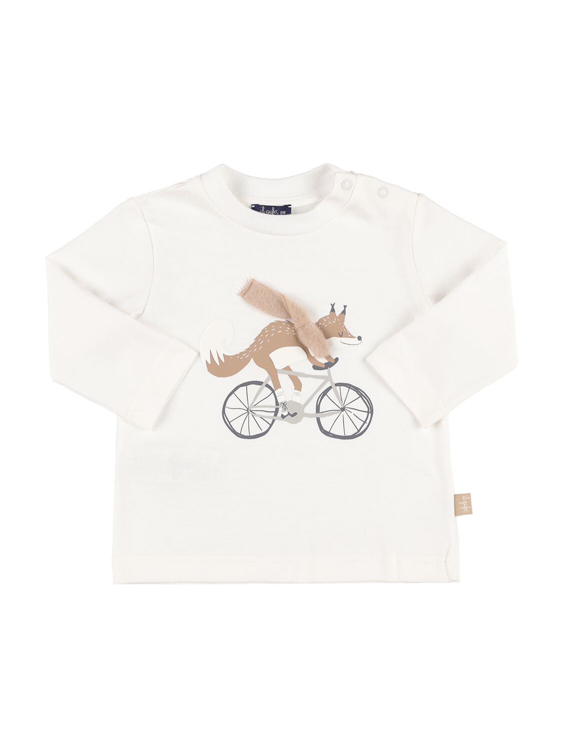 Image of Fox Printed Cotton Jersey T-shirt