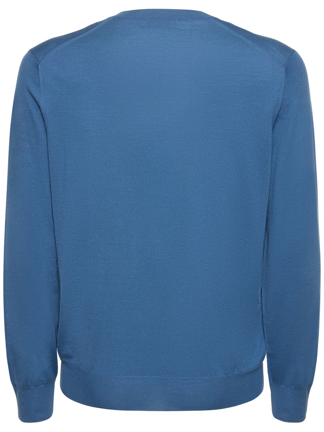 Shop Brunello Cucinelli Fine Wool V Neck Sweater In Bluberry