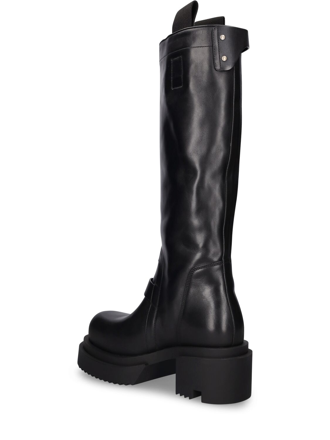 Shop Rick Owens 60mm Bogun Leather Tall Boots In Black