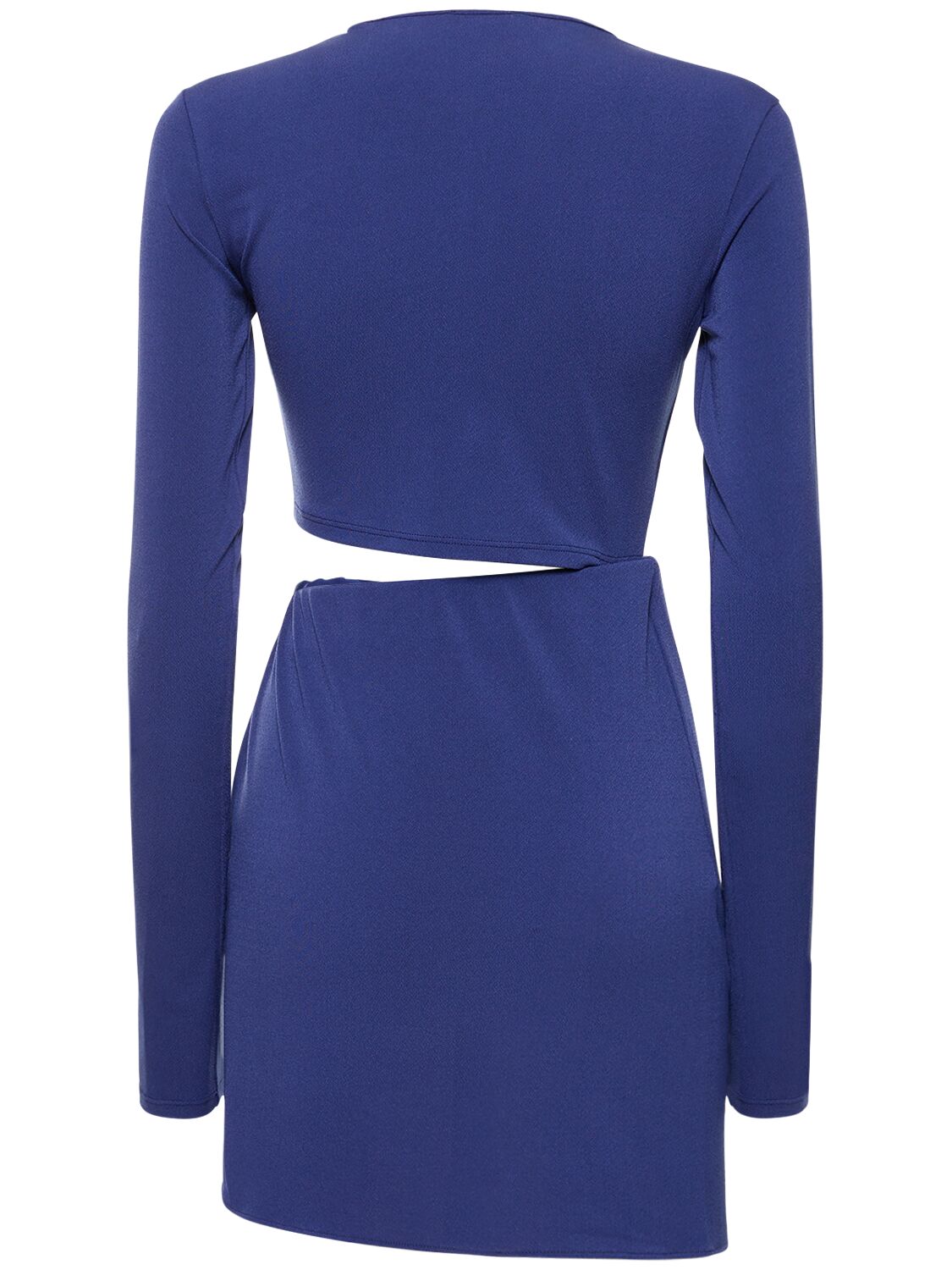 Shop The Andamane Gia Cutout Stretch Jersey Mini Dress In Blue