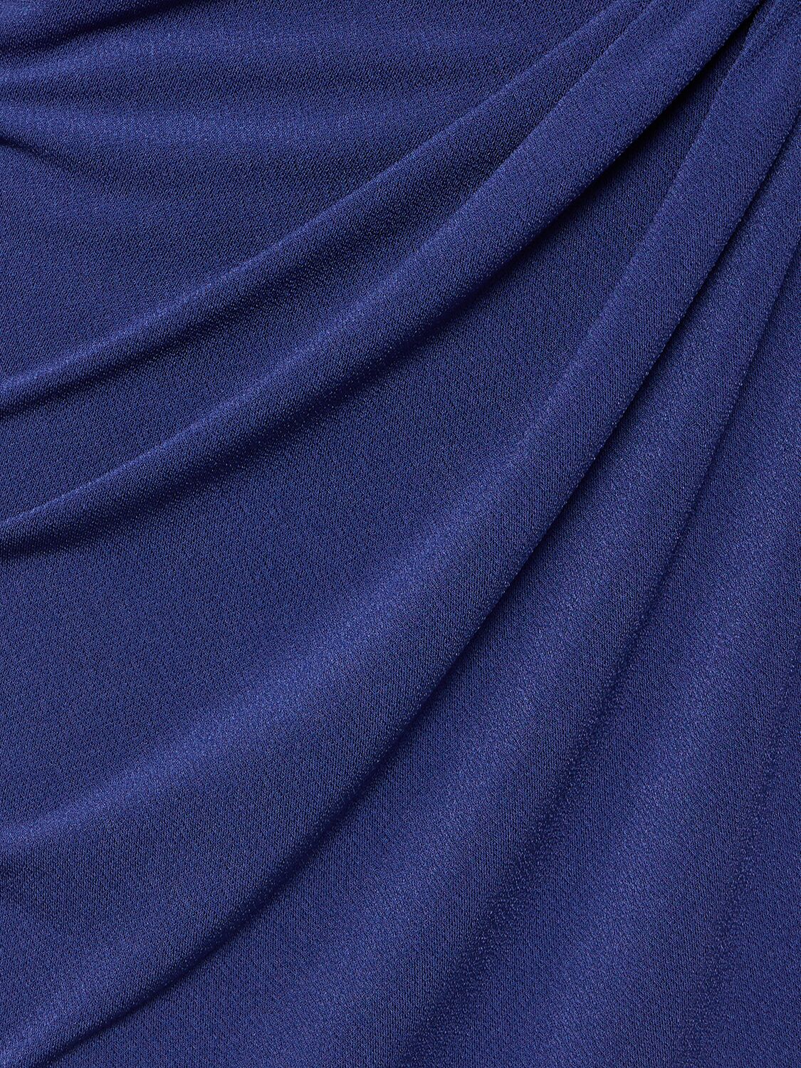 Shop The Andamane Gia Cutout Stretch Jersey Mini Dress In Blue