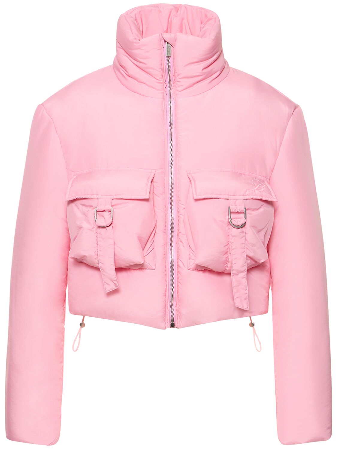 Blumarine Puffed Bomber Jacket In Pink