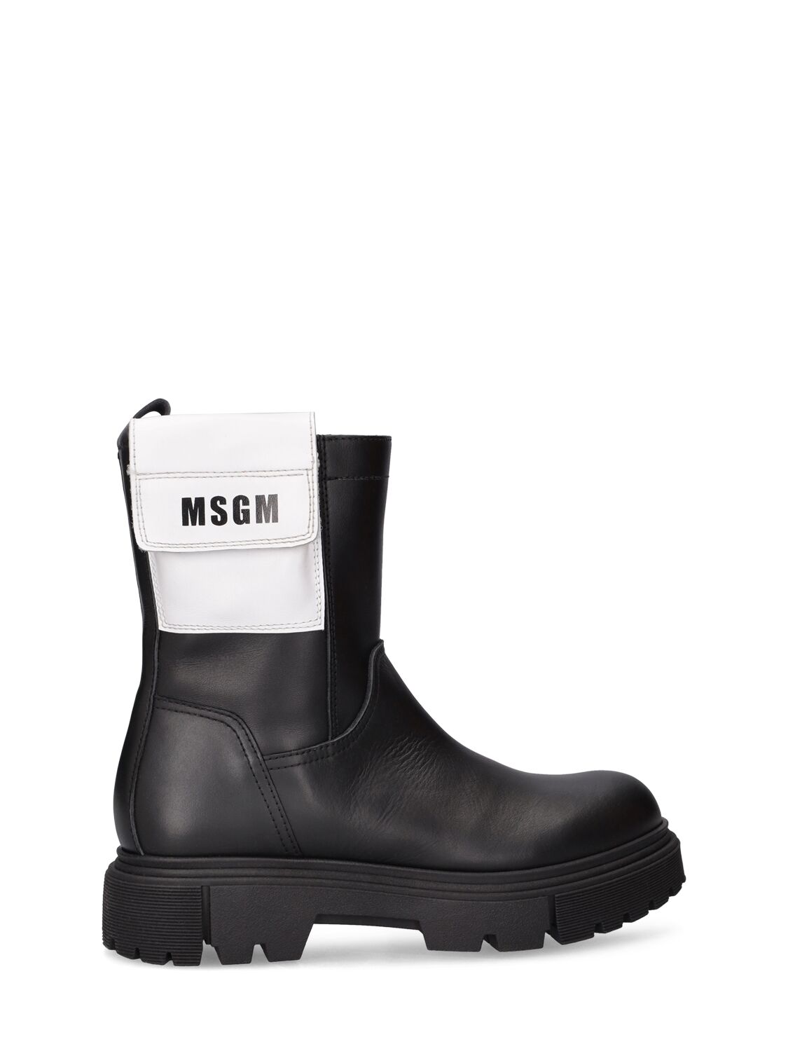 Leather High Boots W/logo Pocket – KIDS-GIRLS > SHOES > BOOTS