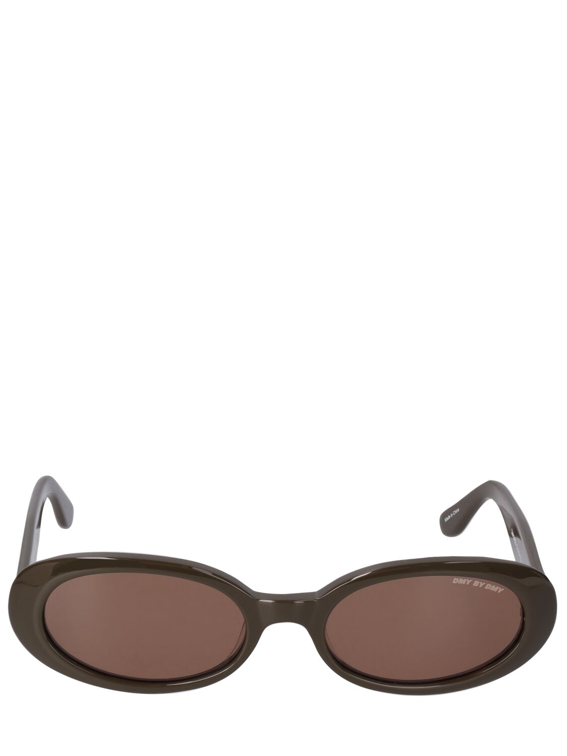 Dmy By Dmy Valentina Oval Acetate Sunglasses In Brown