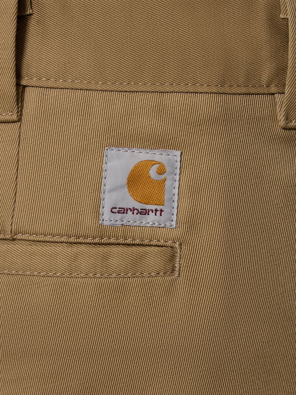 Shop Carhartt Master Rinsed Cotton Blend Pants In Leather Rinsed