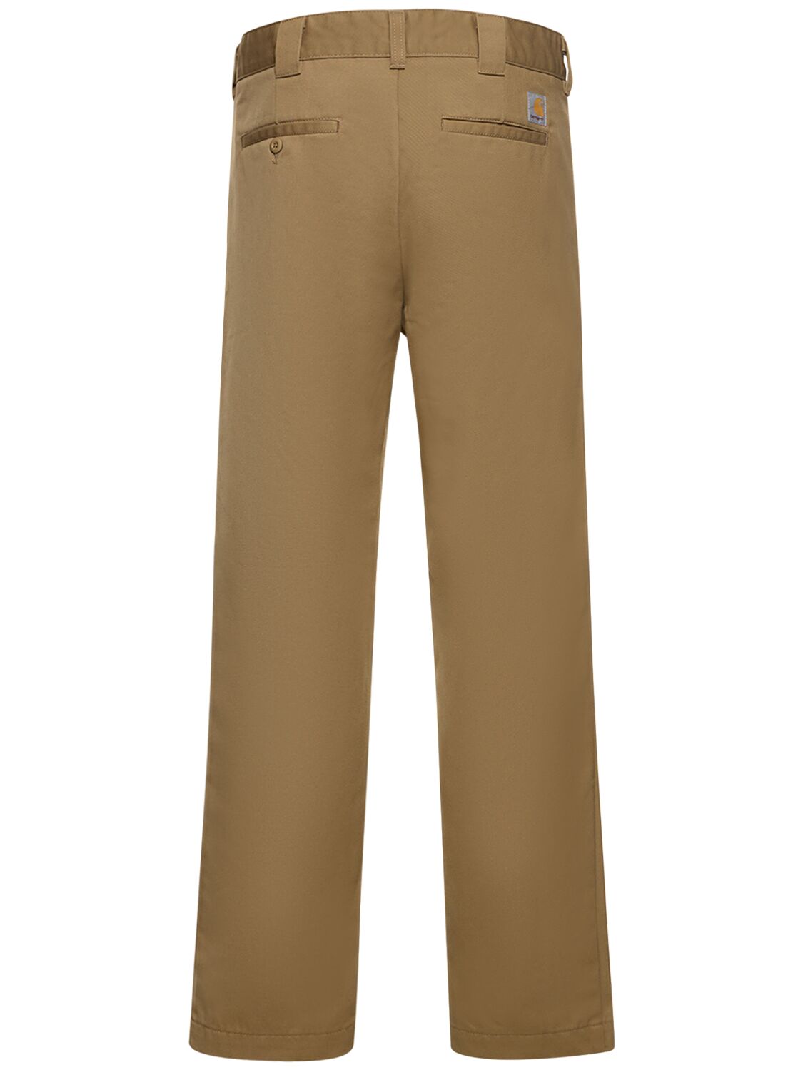 Shop Carhartt Master Rinsed Cotton Blend Pants In Leather Rinsed