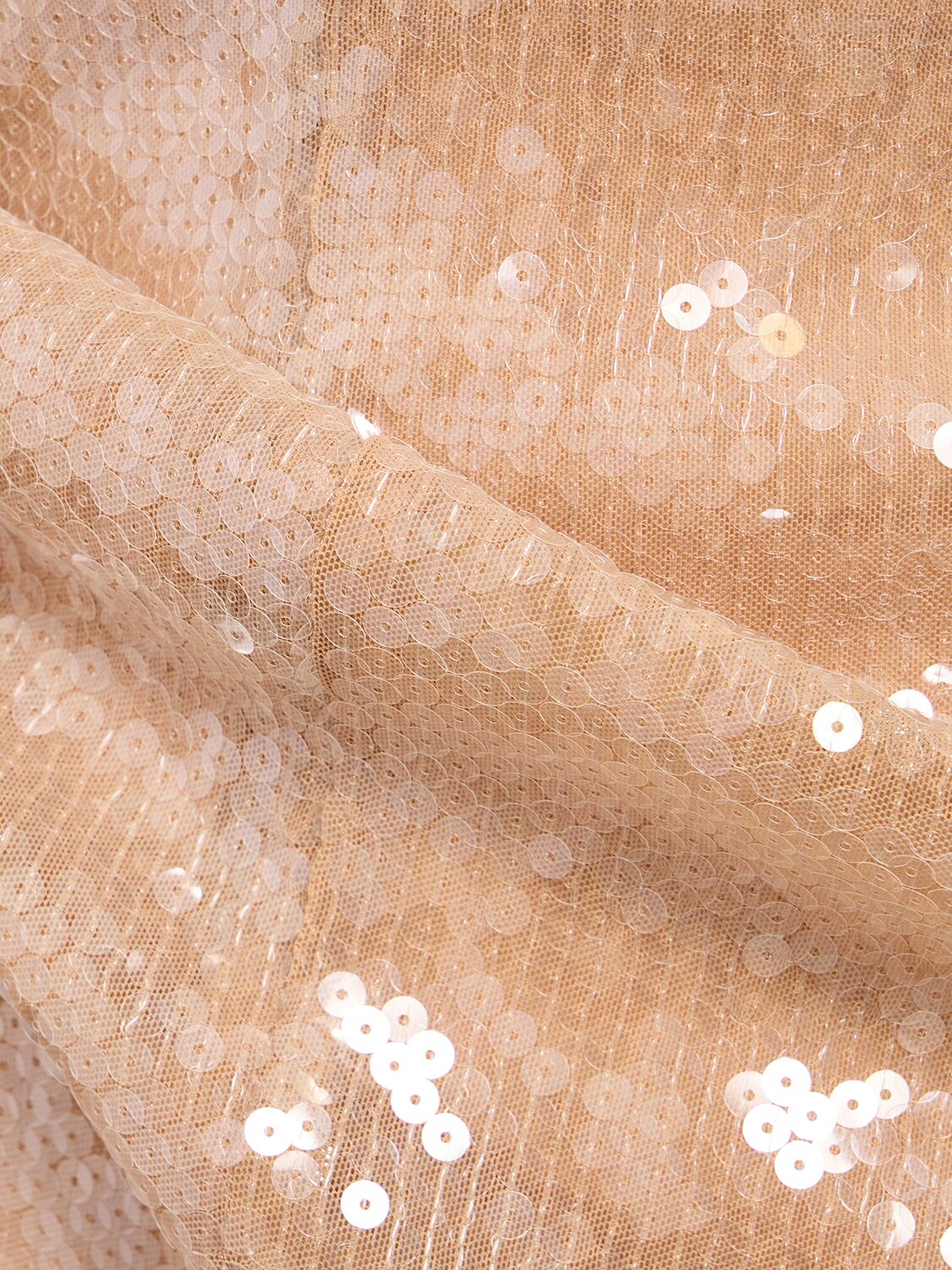 Shop 16arlington Seeran Sequined Lace-up Mini Dress In Beige