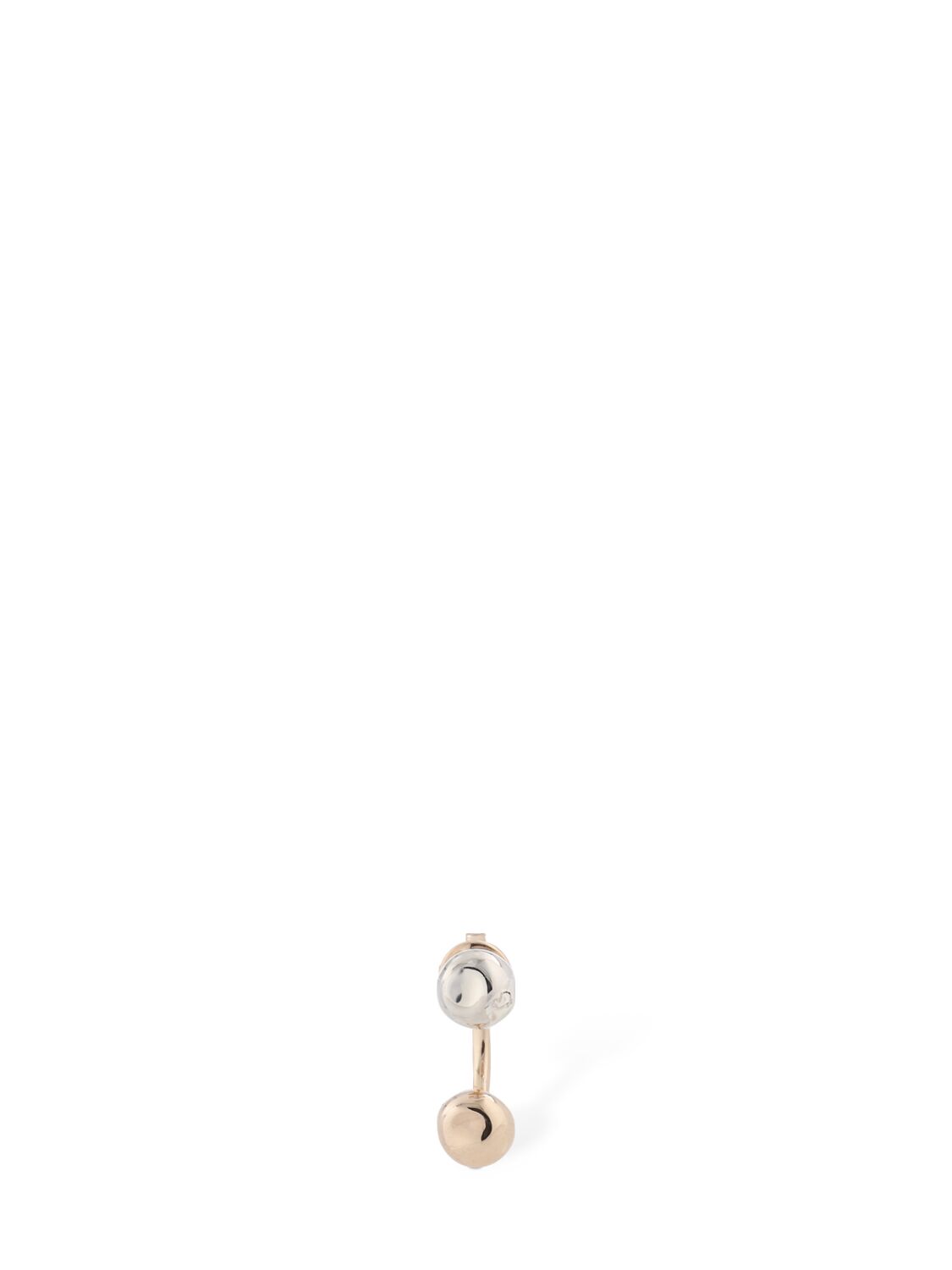 Dodo Pepita 9kt & Silver Mono Earring In Rose Gold,silver