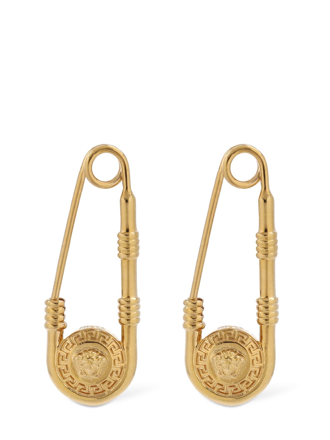 Image of Safety Pin Medusa Earrings