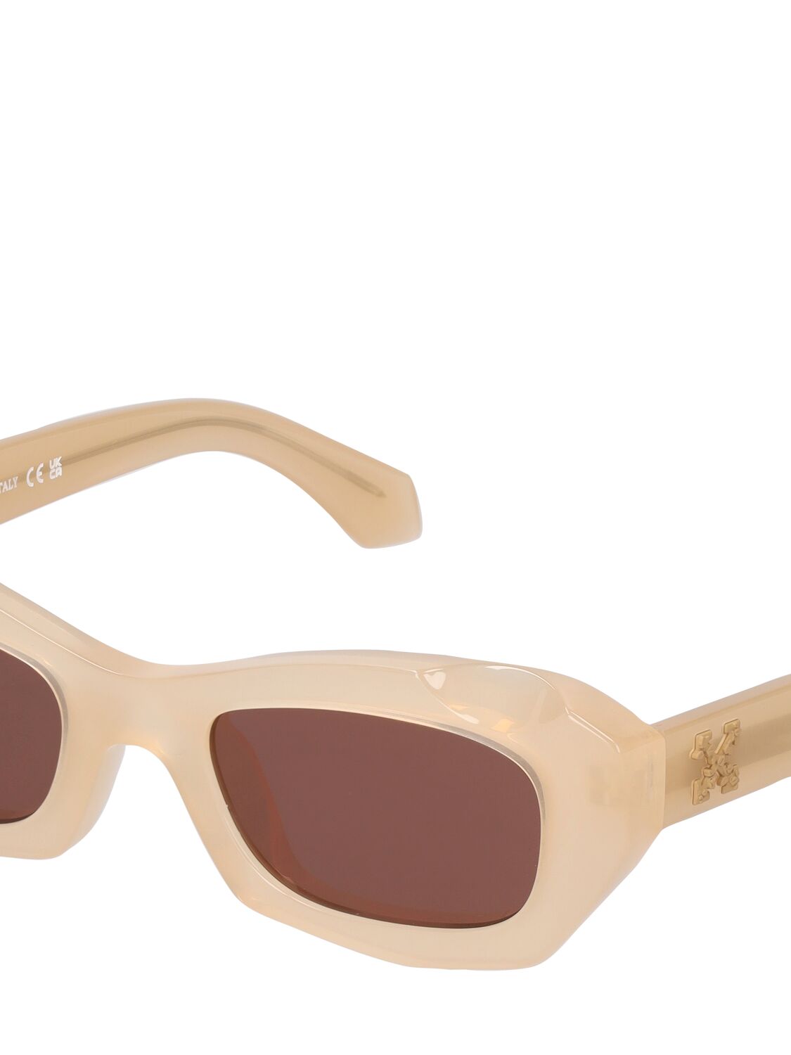 Shop Off-white Matera Acetate Sunglasses In Sand