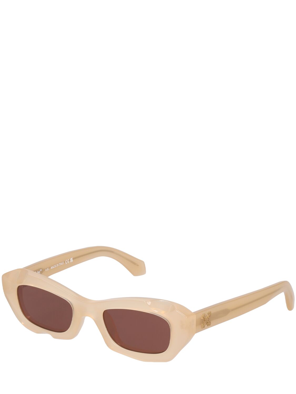 Shop Off-white Matera Acetate Sunglasses In Sand