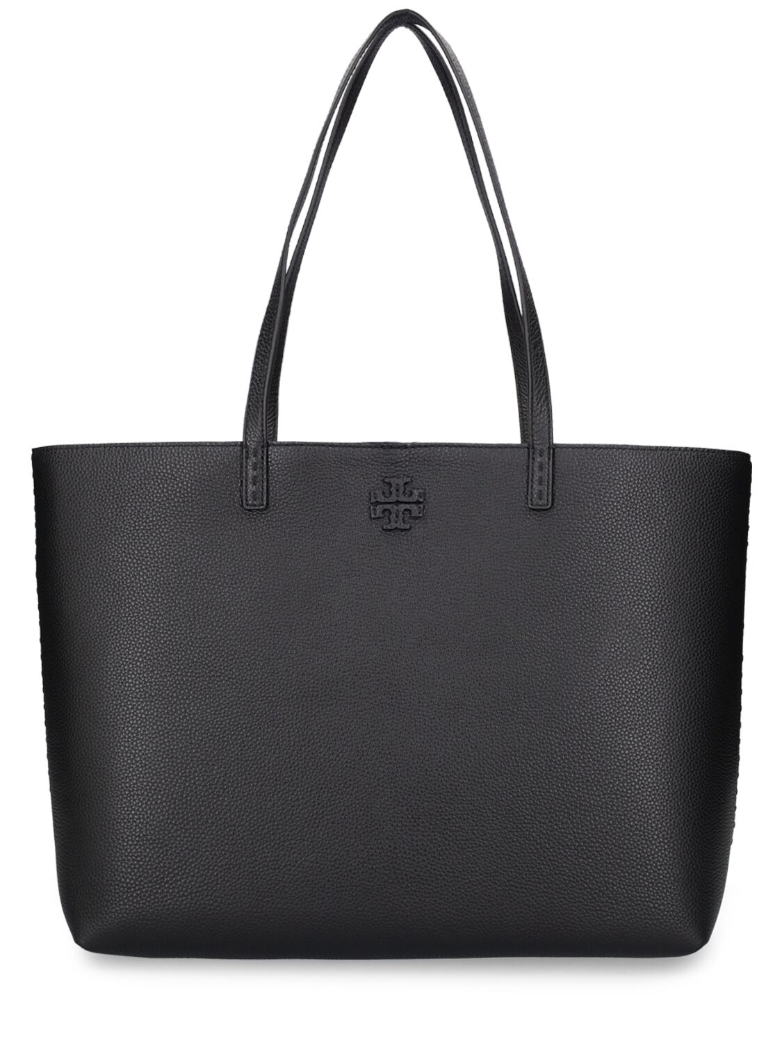 Tory Burch Mcgraw Leather Tote Bag In Black