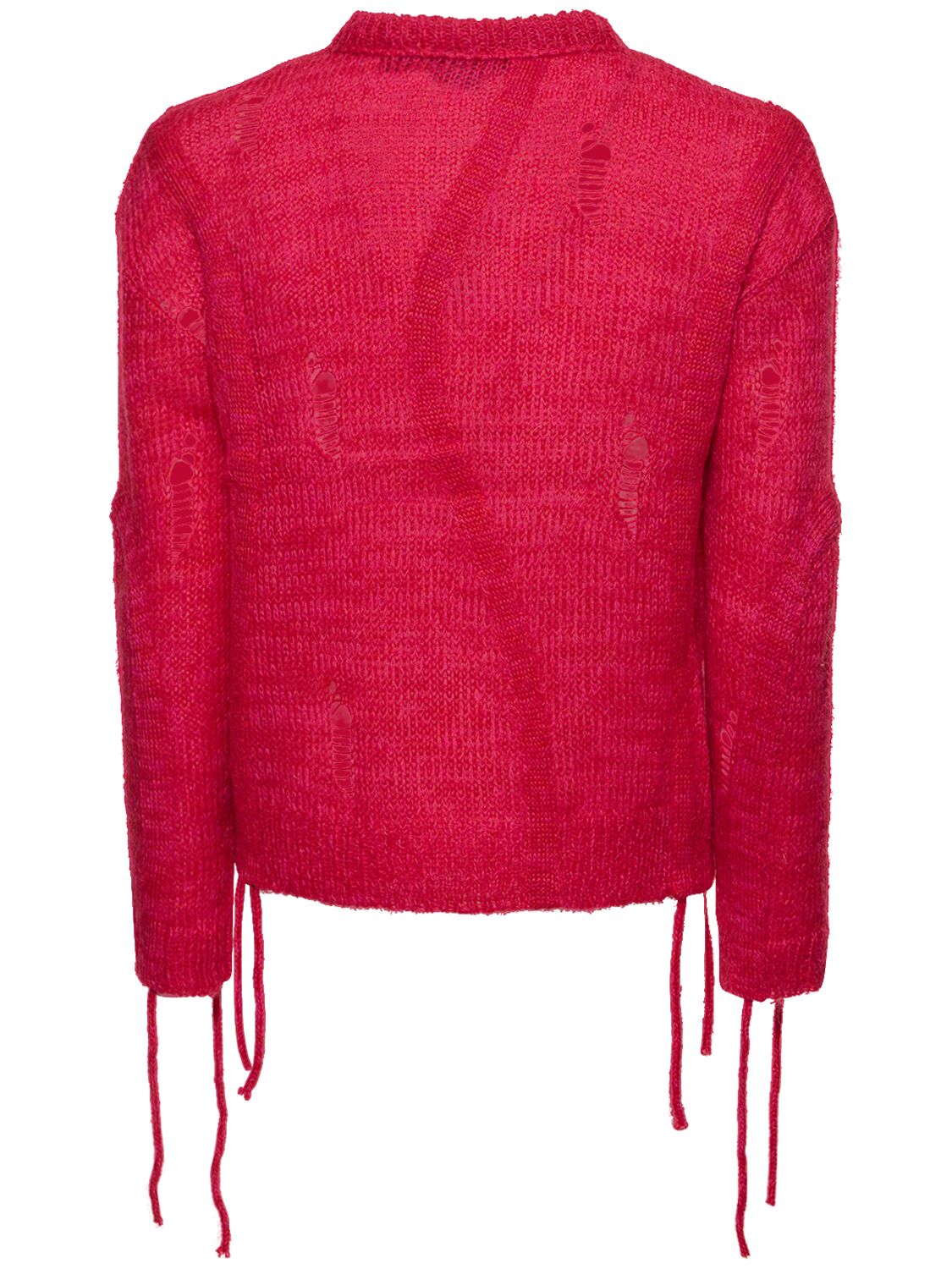 Shop Andersson Bell Colbine Mohair Blend Crewneck Sweater In Red
