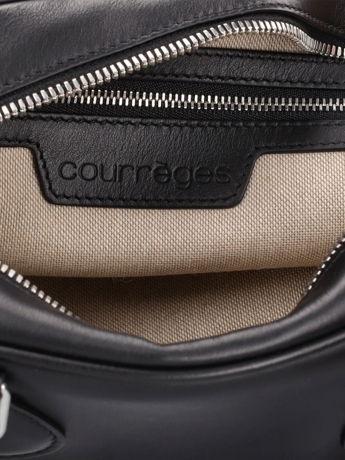 Courreges AC Leather Bowling Bag