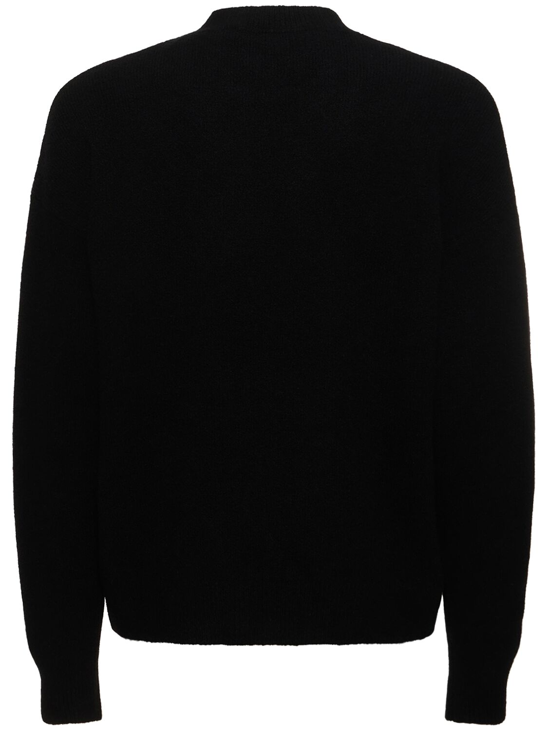 Shop Palm Angels Classic Logo Wool Blend Sweater In Black