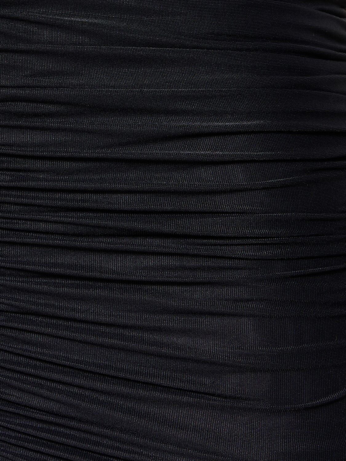Shop The Andamane Nicola Gathered Stretch Jersey Minidress In Black