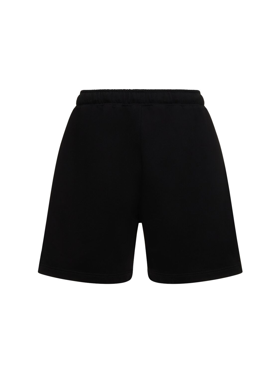 Shop Palm Angels Cotton Sweat Shorts W/logo In Black