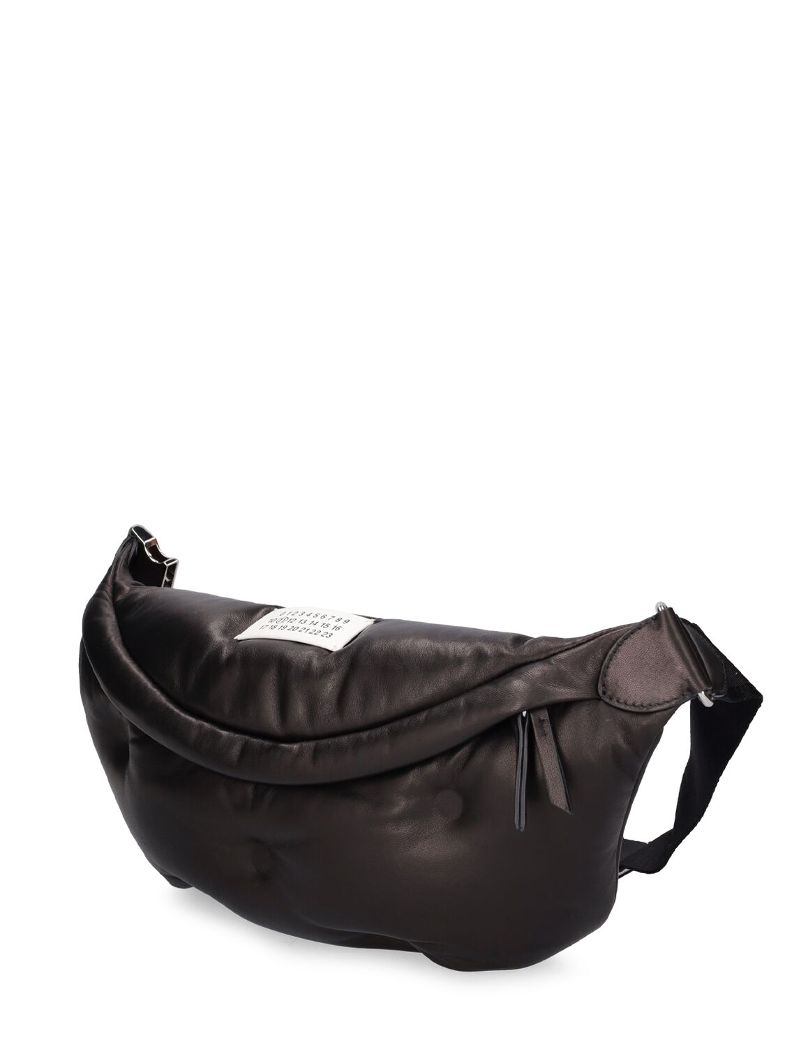 Shop Maison Margiela Grand Slam Leather Belt Bag In Black