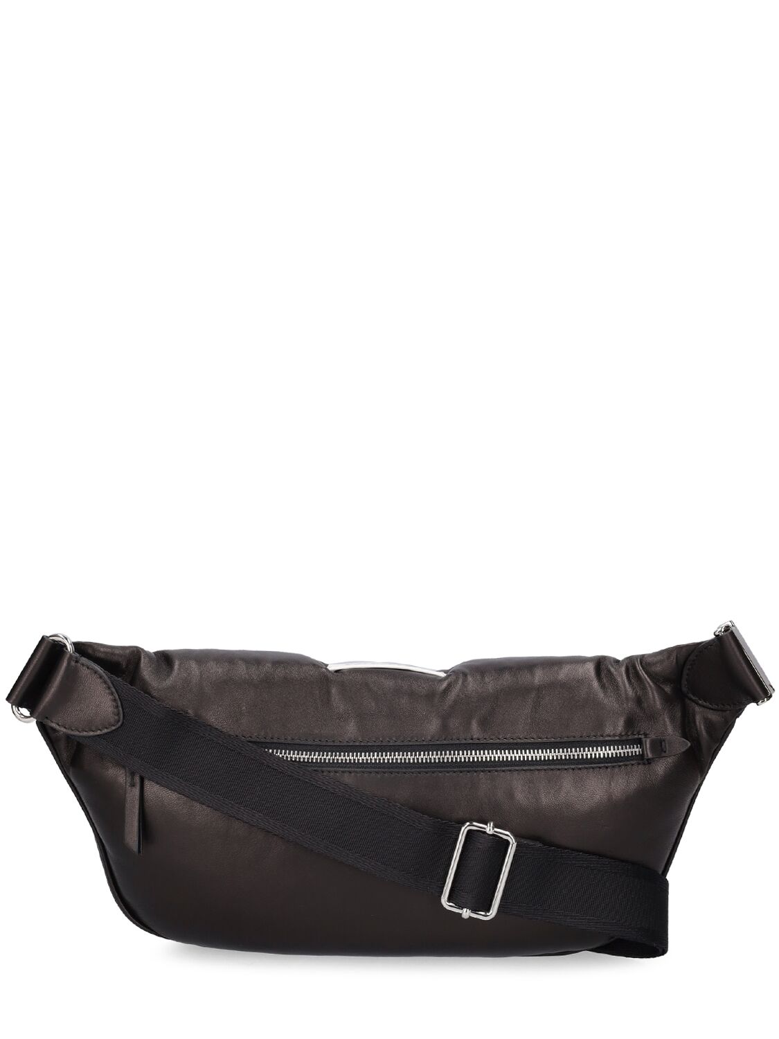 Shop Maison Margiela Grand Slam Leather Belt Bag In Black