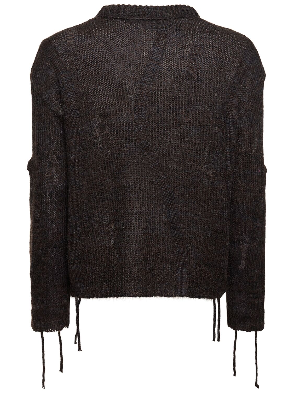 Shop Andersson Bell Colbine Mohair Blend Crewneck Sweater In Black