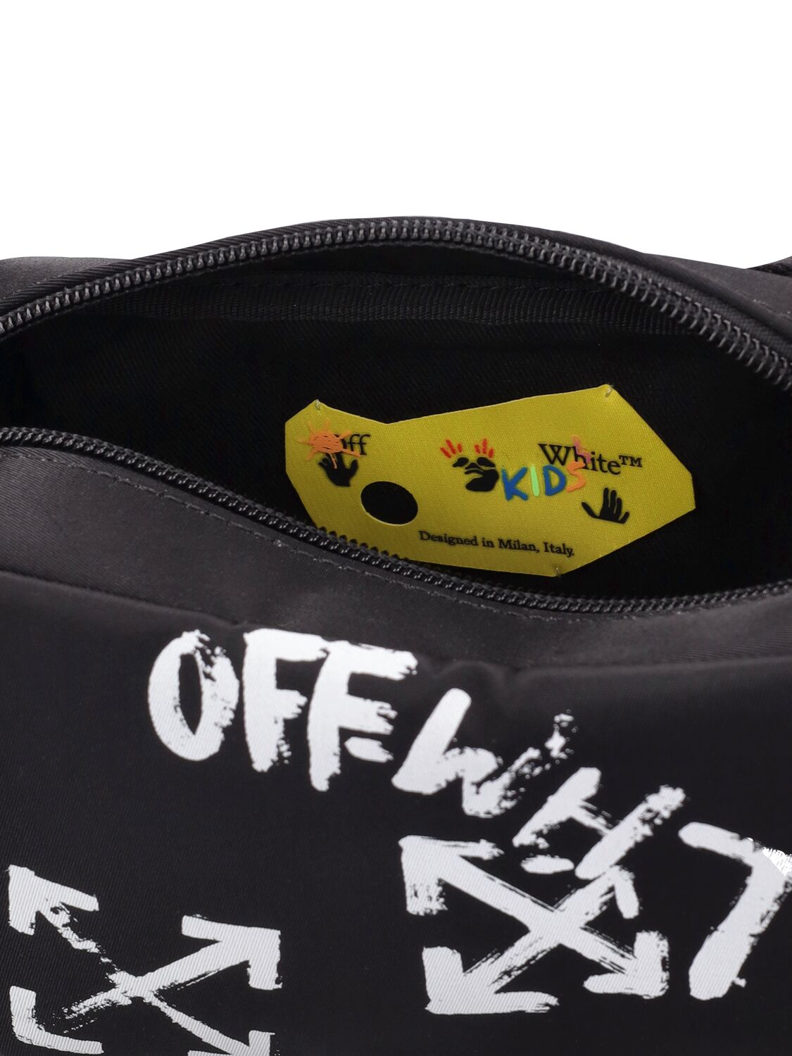 Off White Kids Paint Script Camera Bag