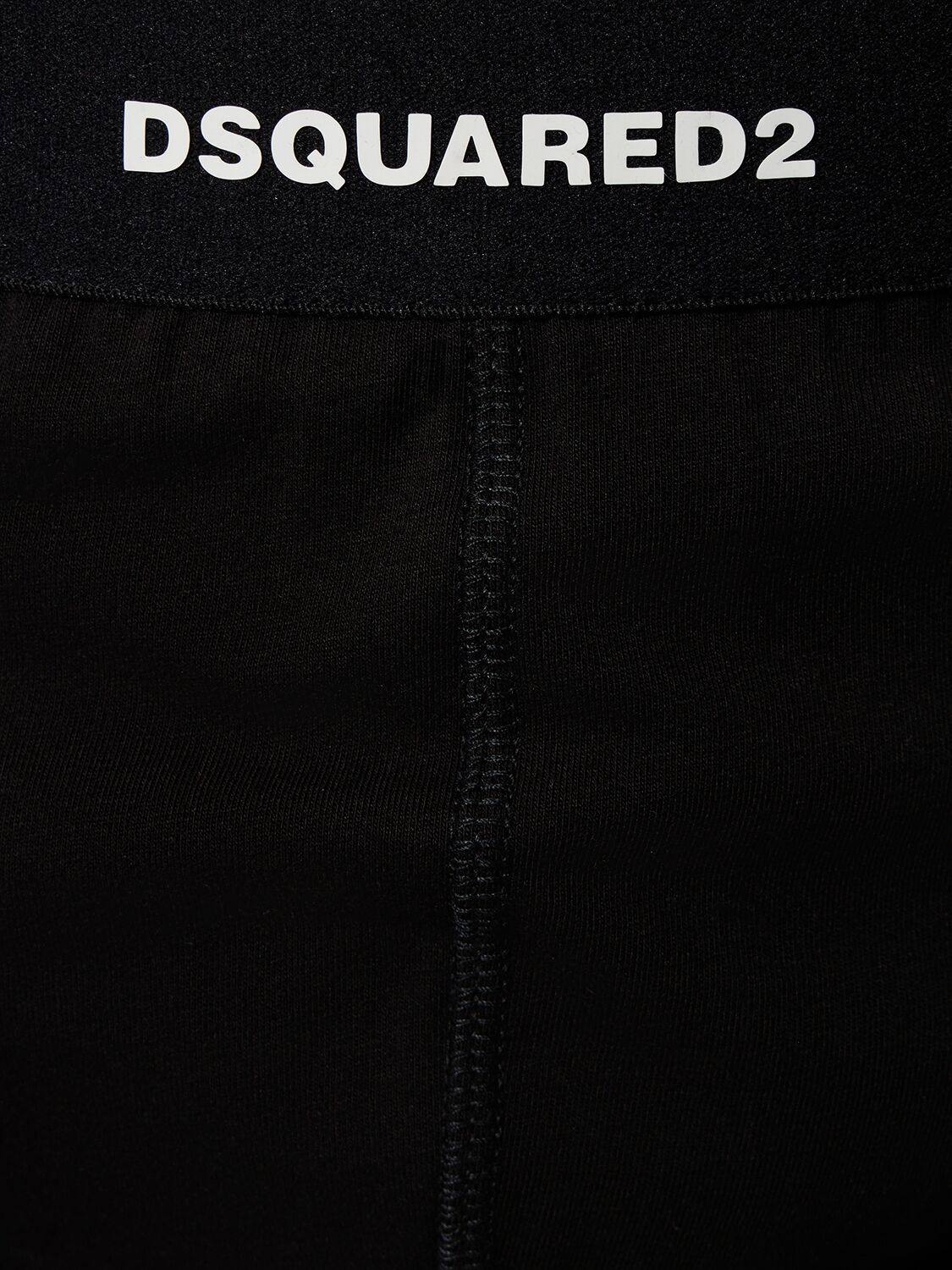 Shop Dsquared2 Logo Cotton Blend Boxer Briefs In Black