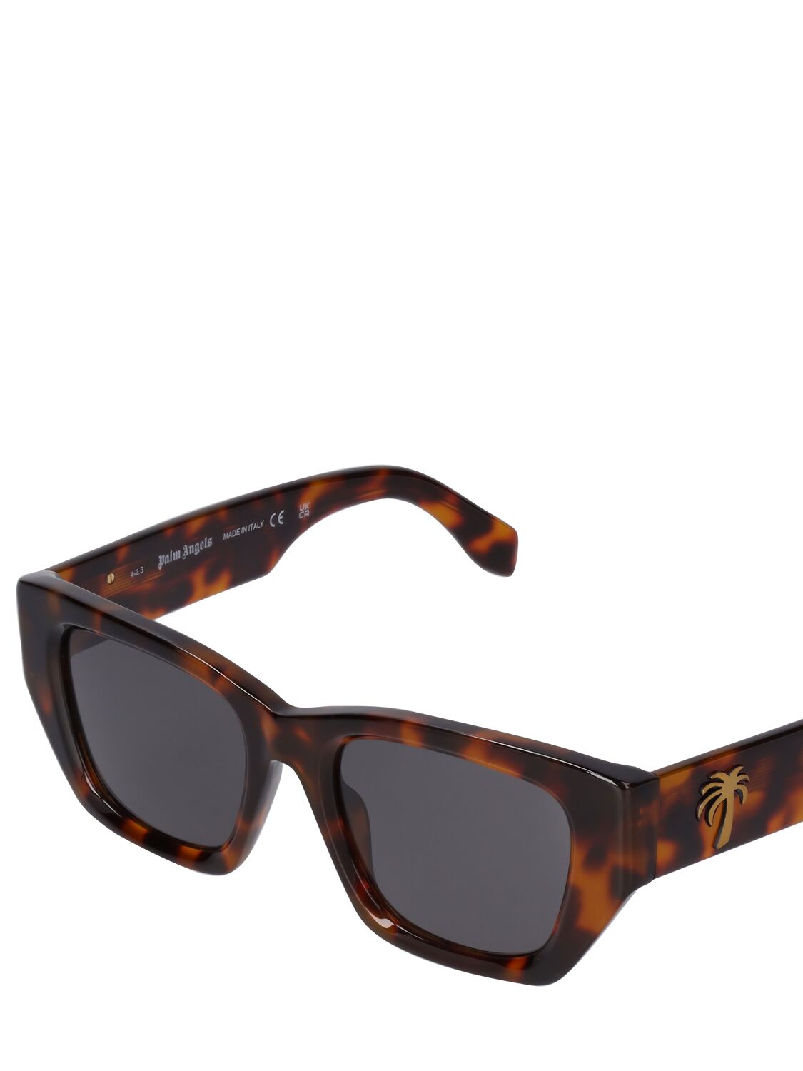 Shop Palm Angels Hinkley Acetate Sunglasses In Havana