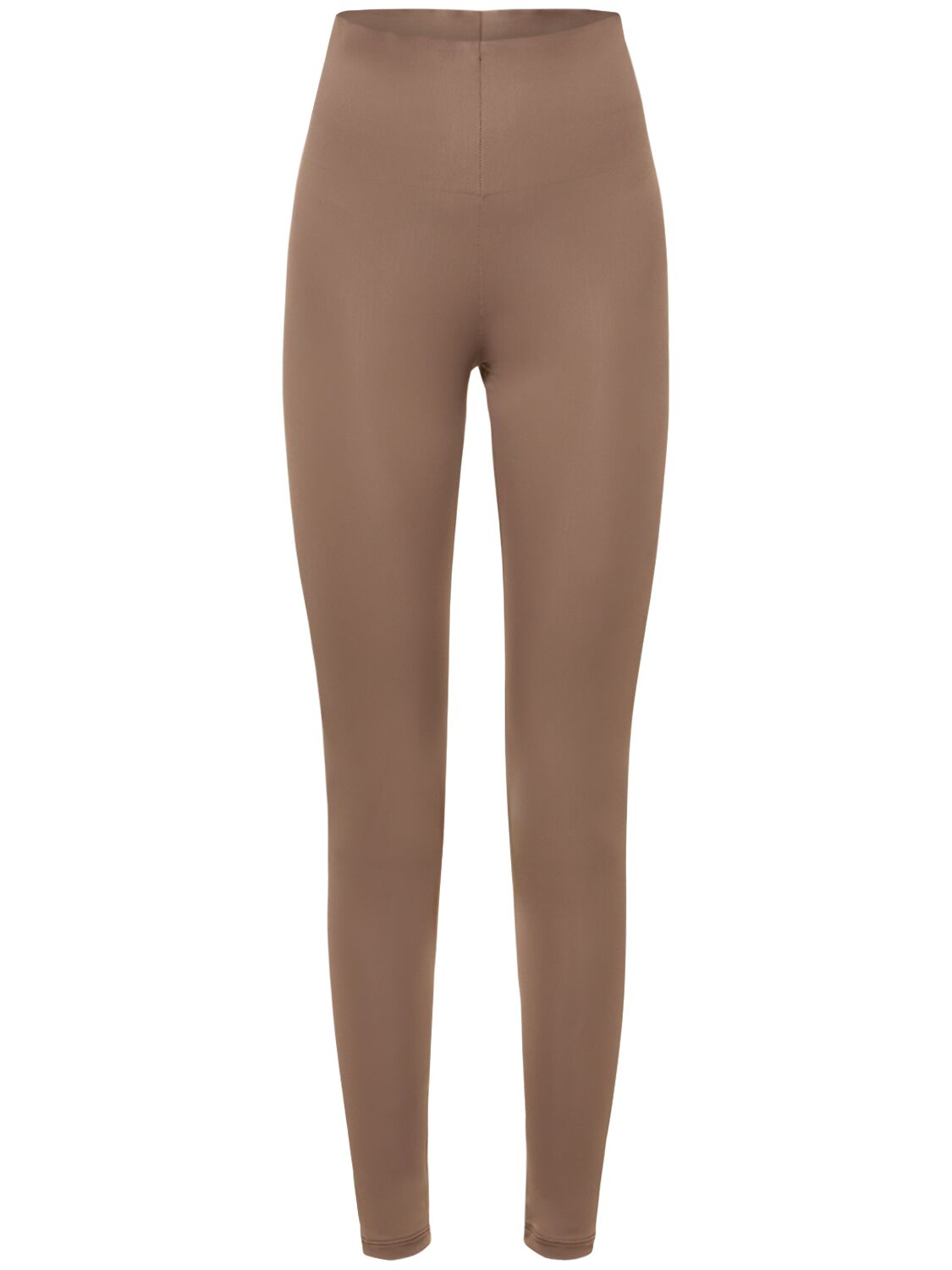 Shop The Andamane Holly 80's Stretch Jersey Leggings In Brown